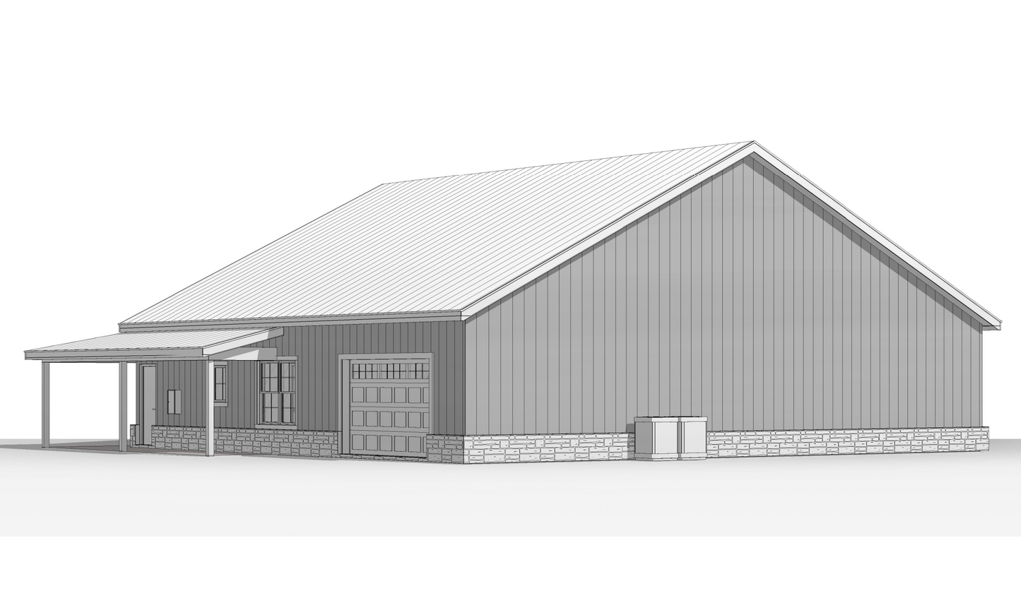 BCO-40092-R Rhonda Barndominium House Plan