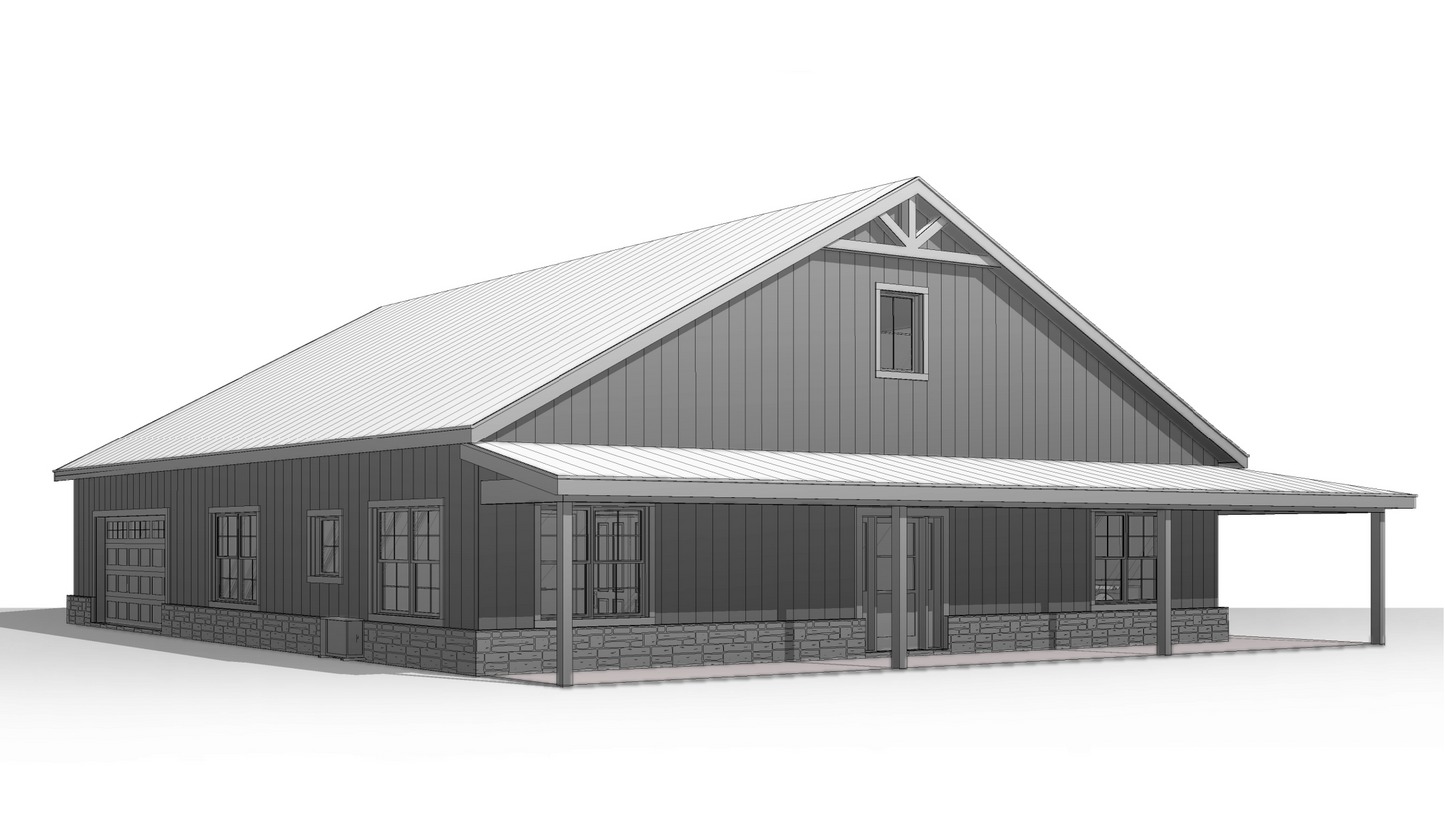 BCO-40092-R Rhonda Barndominium House Plan