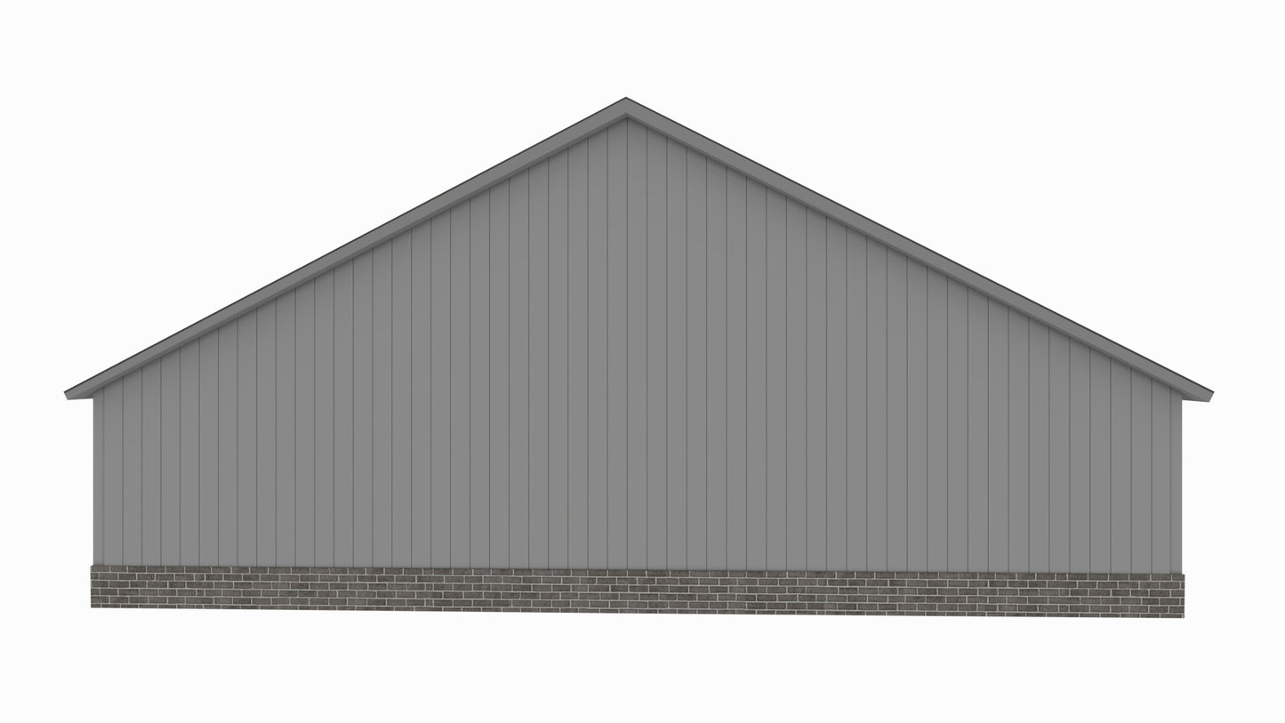 BCO-40092-W White Barndominium House Plan