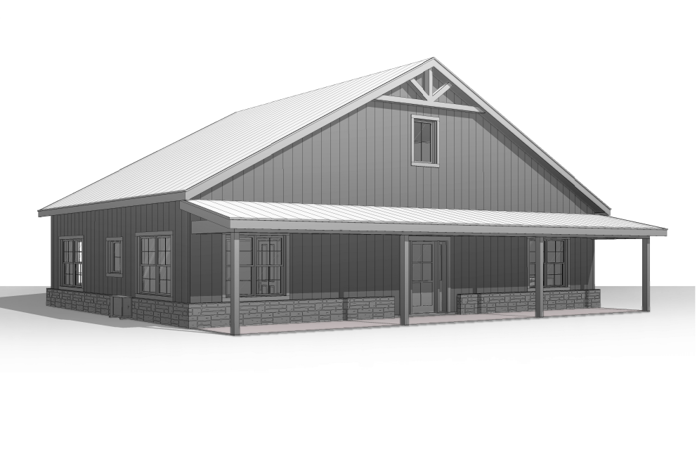 BCO-40092 Trenton Barndominium House Plan