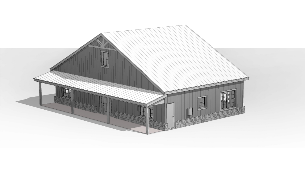 BCO-40092 Trenton Barndominium House Plan