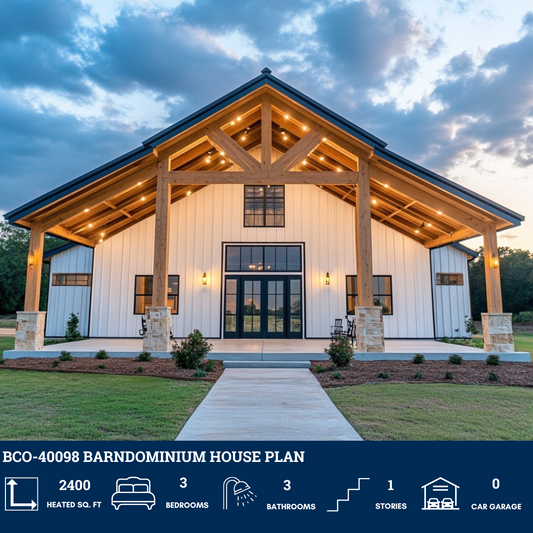 BCO-40098 Barndominium House Plan
