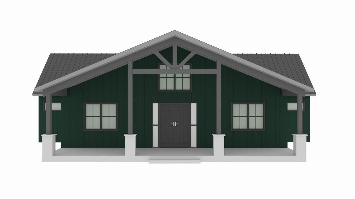 BCO-40098 General Barndominium House Plan