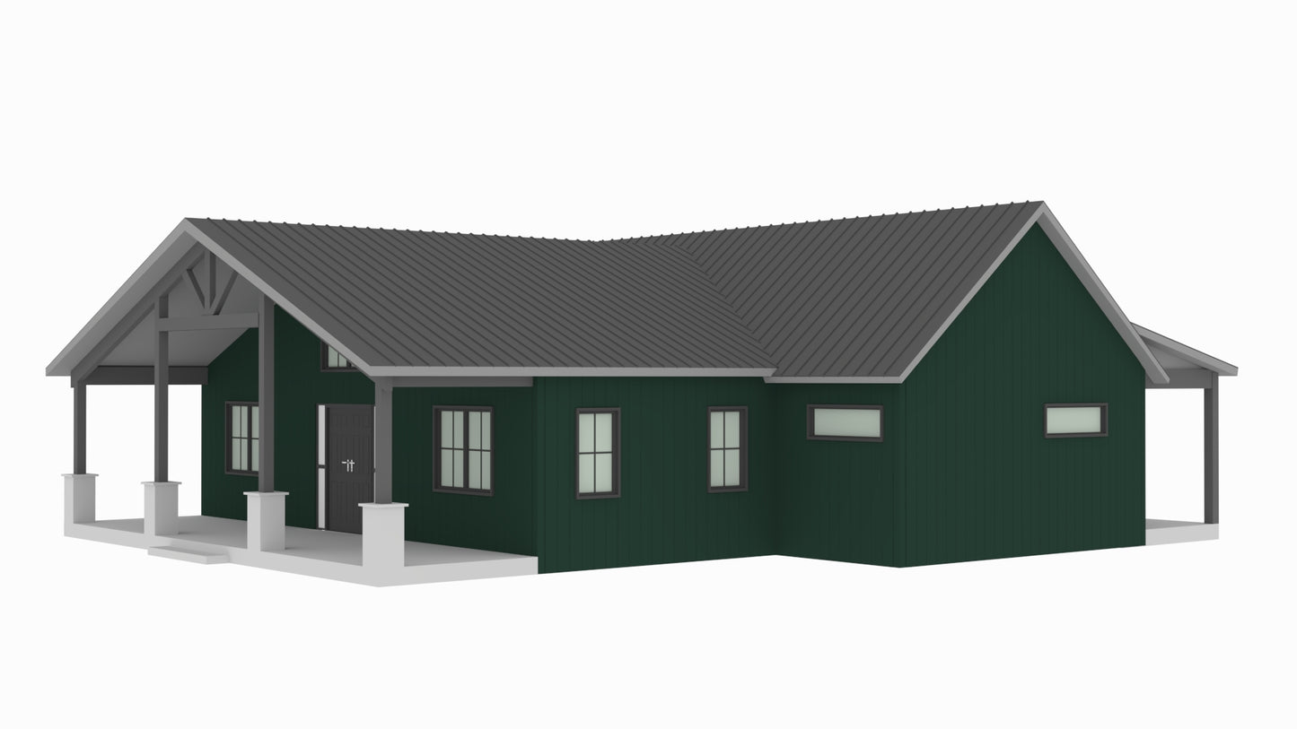 BCO-40098 General Barndominium House Plan