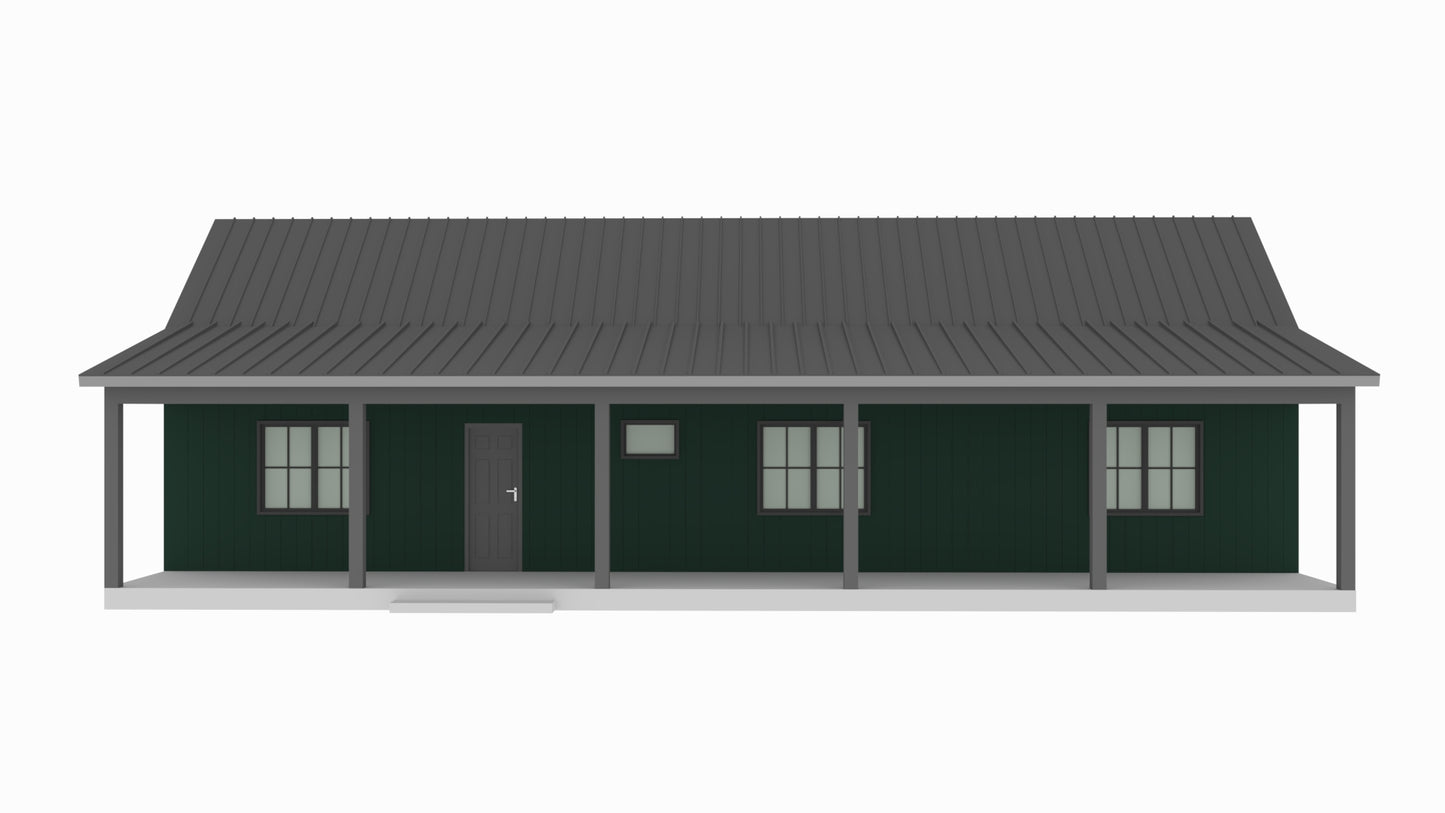 BCO-40098 General Barndominium House Plan