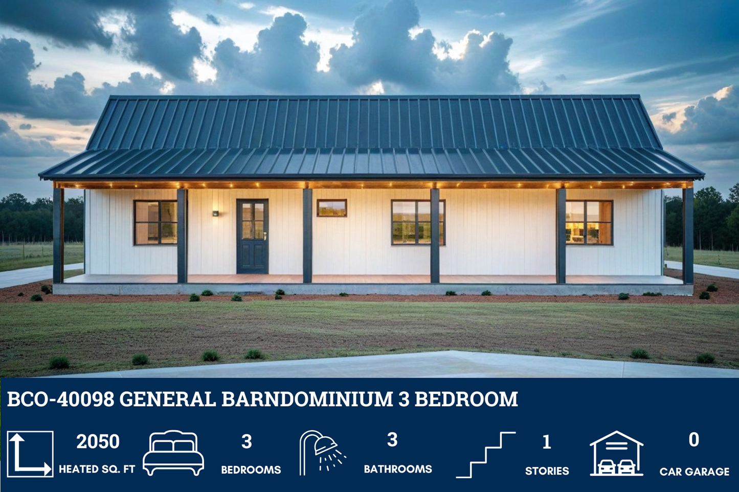 BCO-40098 General Barndominium House Plan