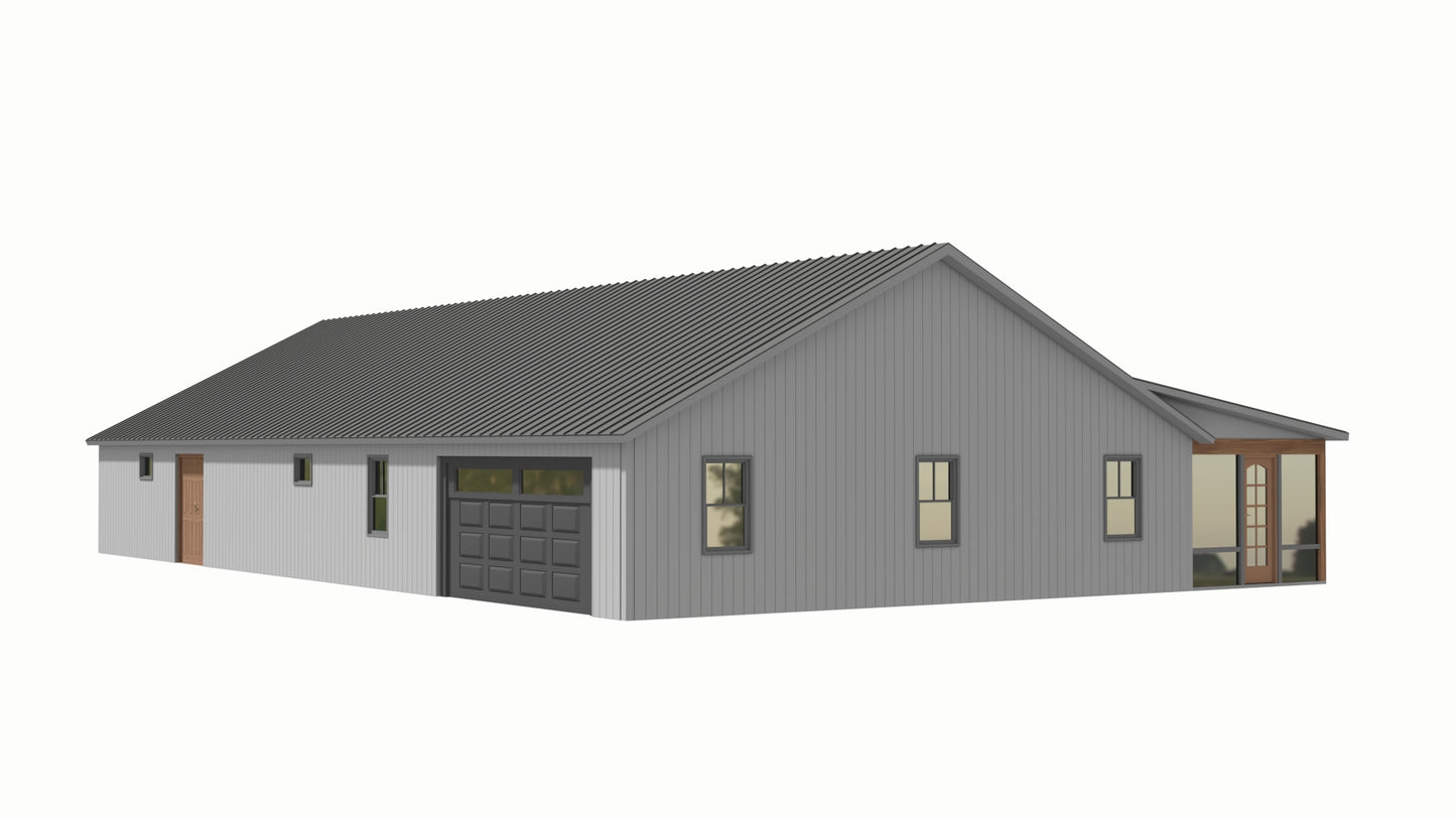 BCO-40102-C Crisha Barndominium House Plan