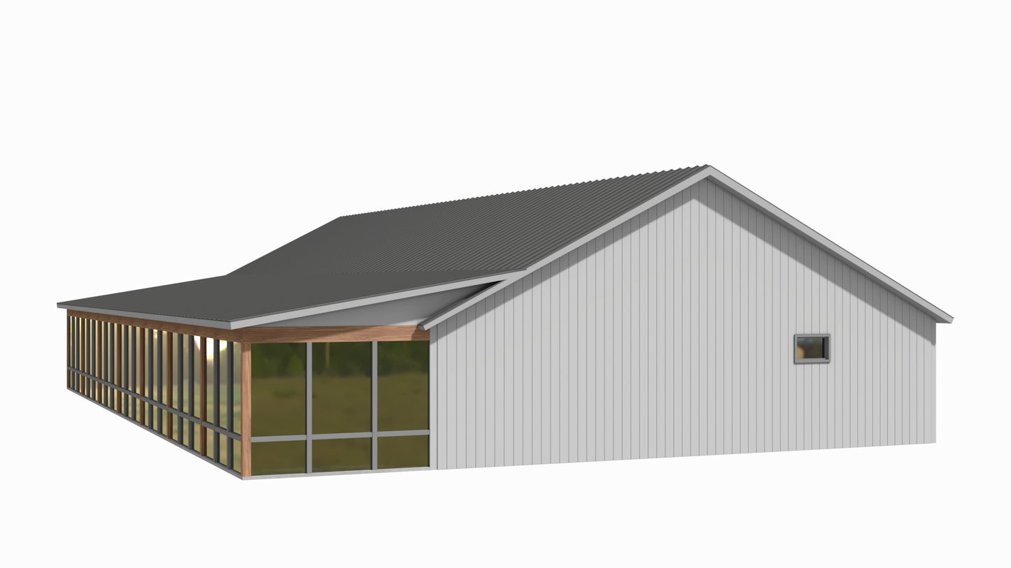BCO-40102-C Crisha Barndominium House Plan