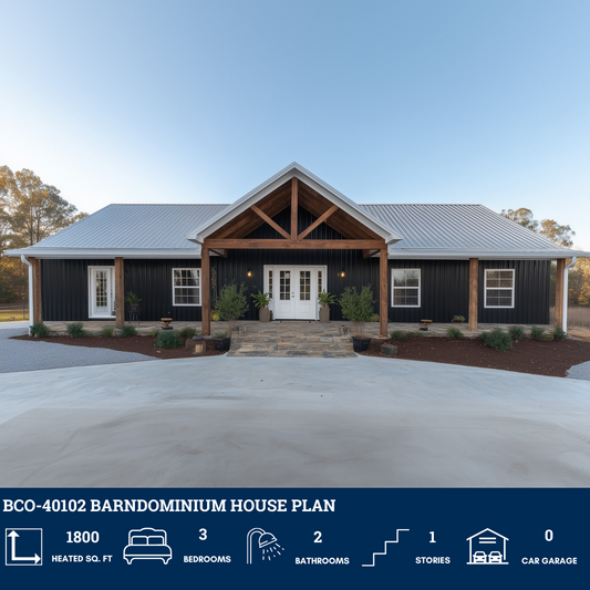 BCO-40102 Barndominium House Plan