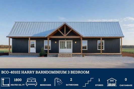 BCO-40102 Harry Barndominium House Plan
