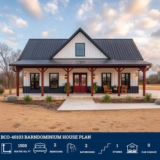BCO-40103 Barndominium House Plan