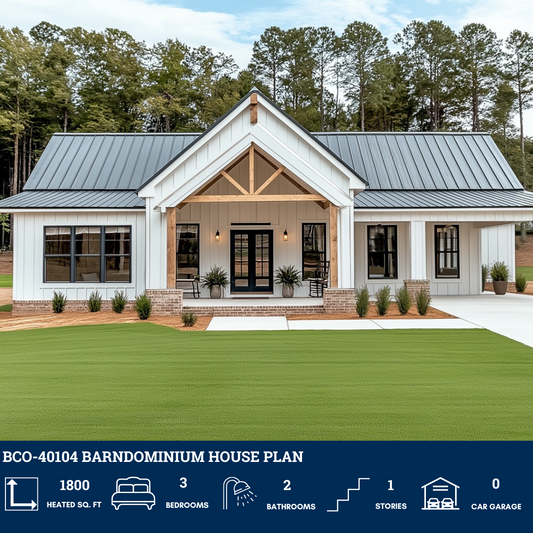 BCO-40104 Barndominium House Plan