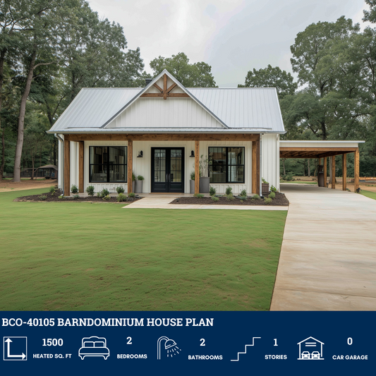 BCO-40105 Barndominium House Plan