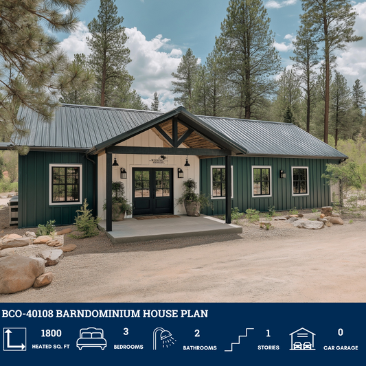 BCO-40108 Barndominium House Plan