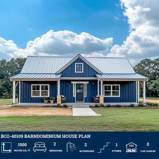 BCO-40109 Barndominium House Plan