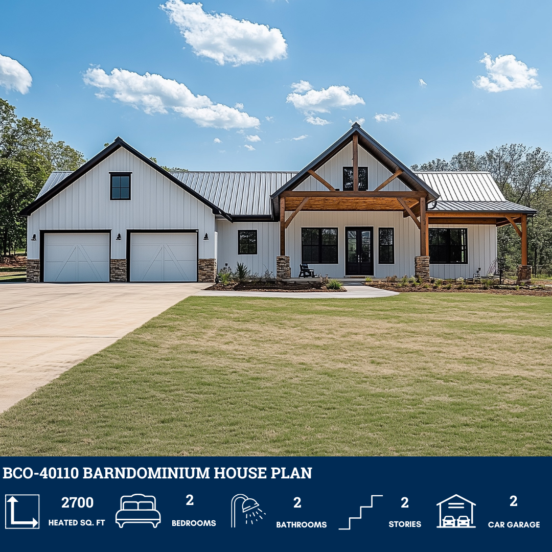BCO-40110 Barndominium House Plan