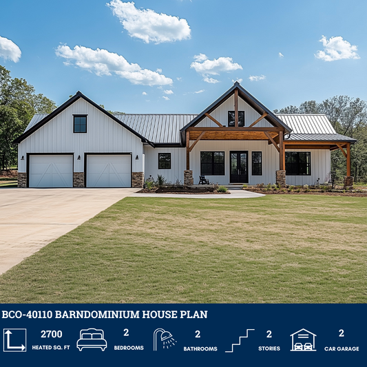 BCO-40110 Barndominium House Plan