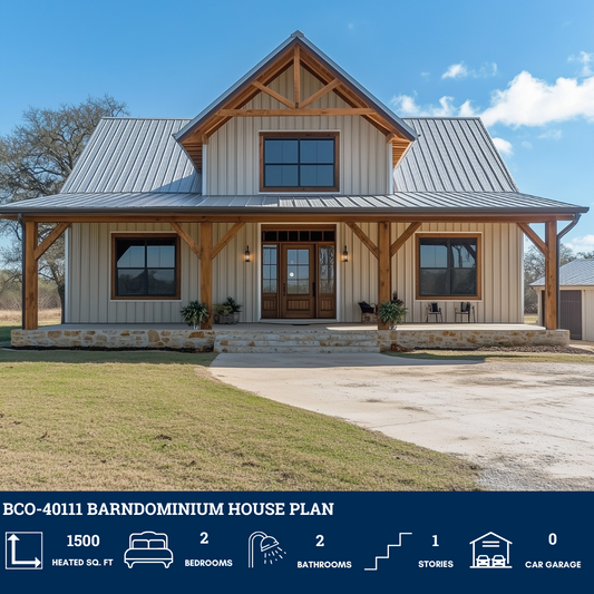 BCO-40111 Barndominium House Plan