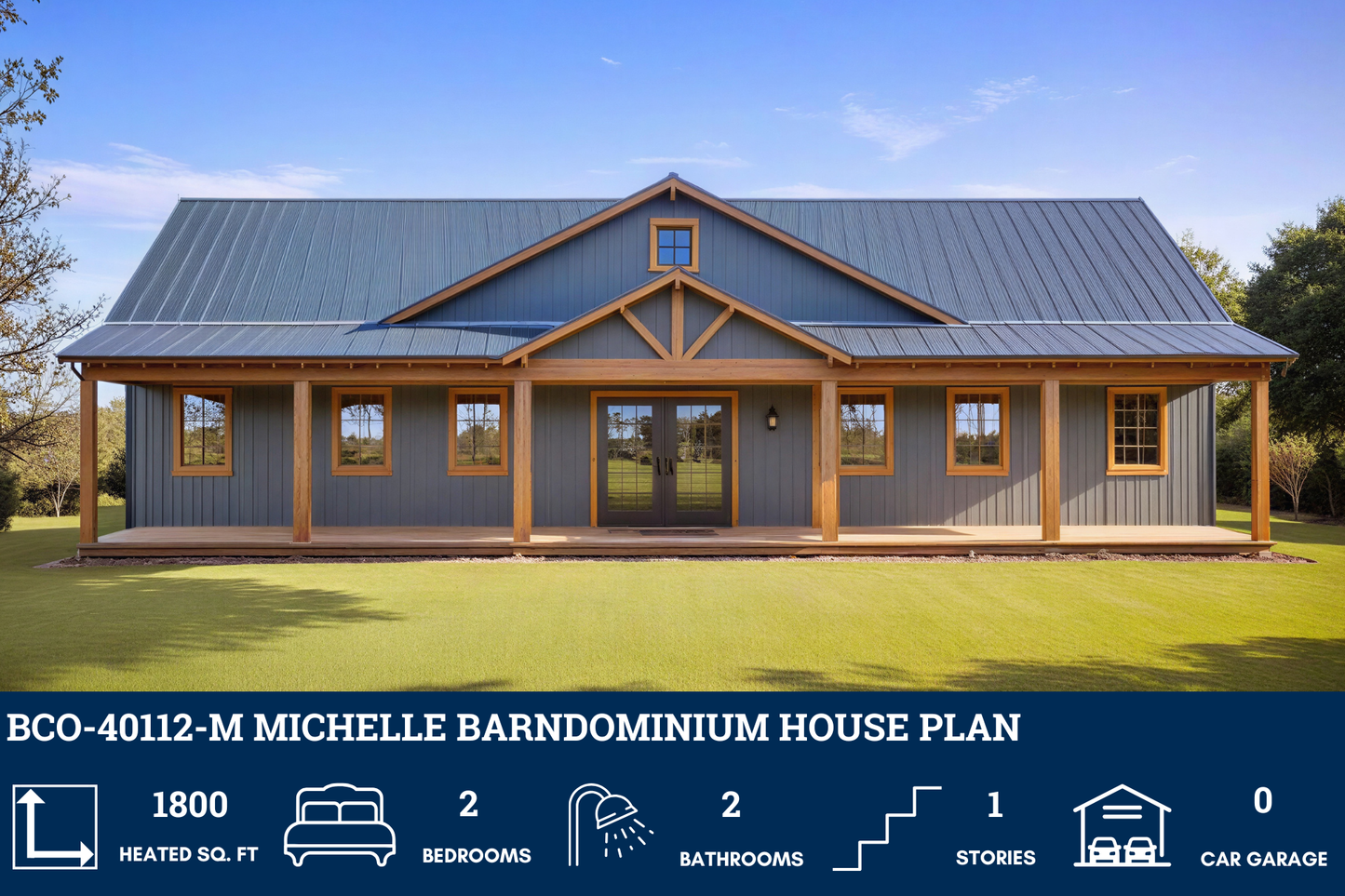BCO-40112-M Michelle Barndominium House Plan