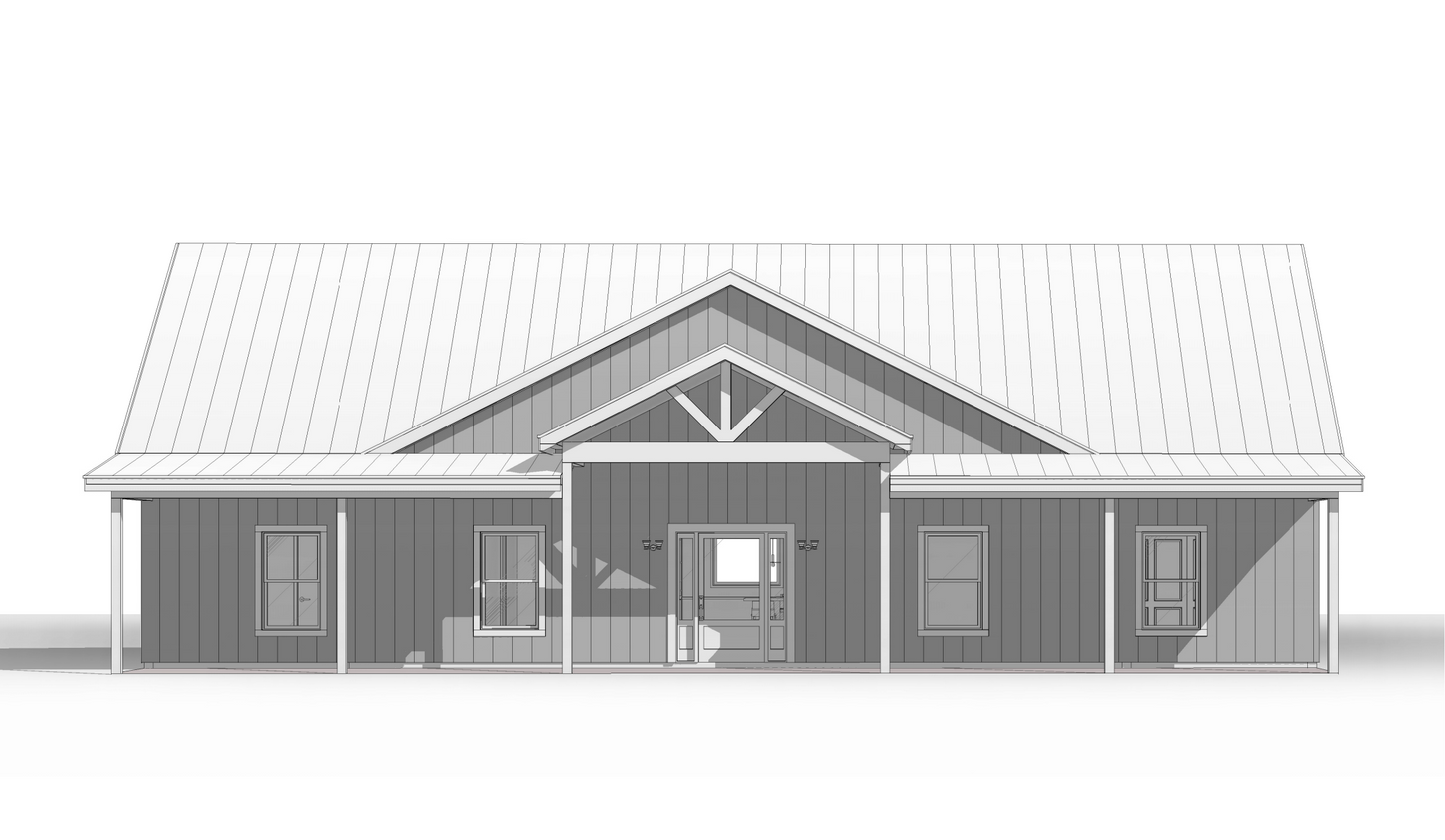 BCO-40112 Donald Barndominium House Plan