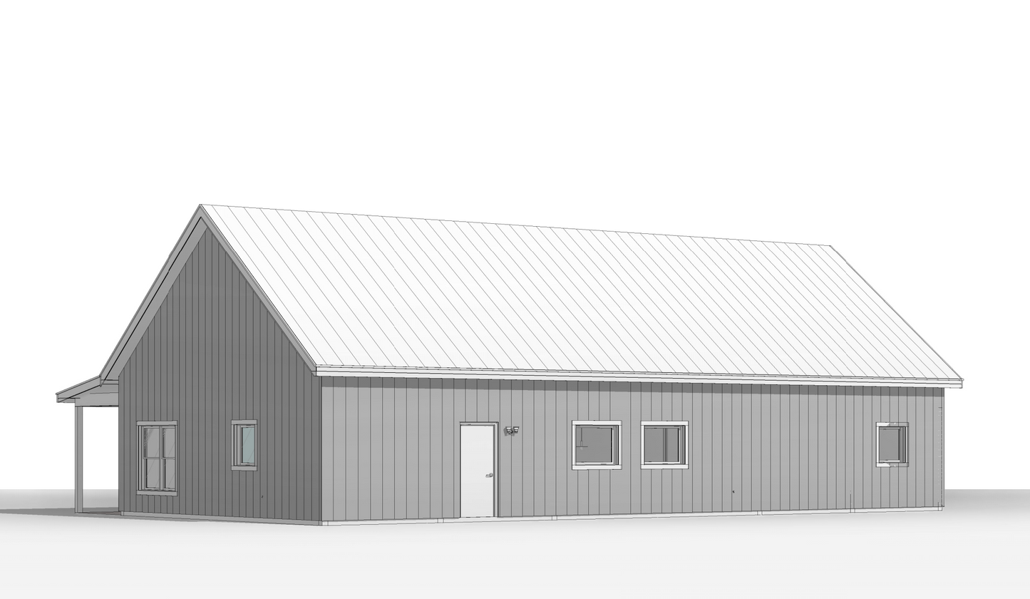 BCO-40112 Donald Barndominium House Plan