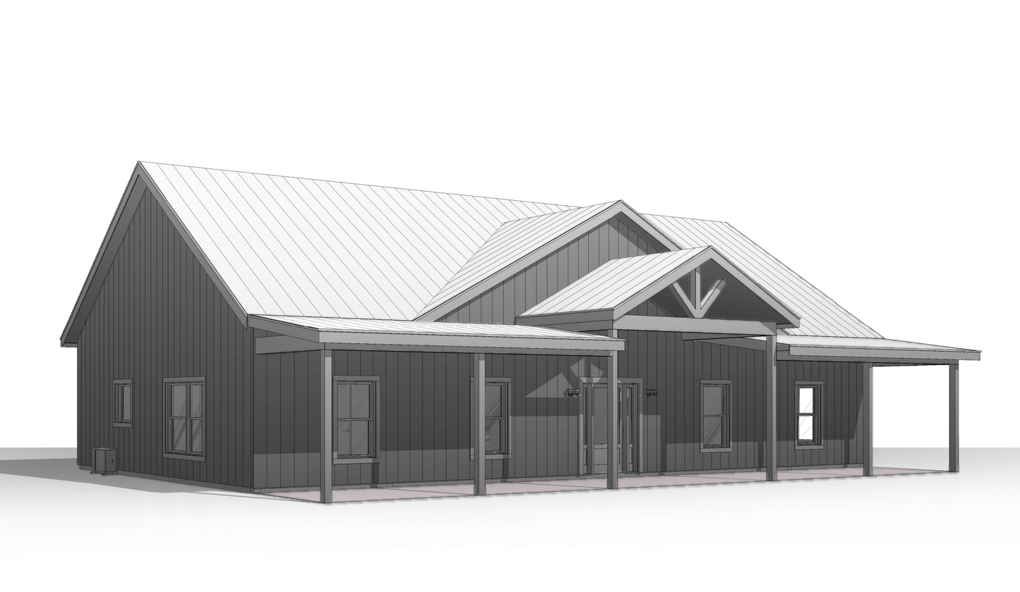BCO-40112 Donald Barndominium House Plan