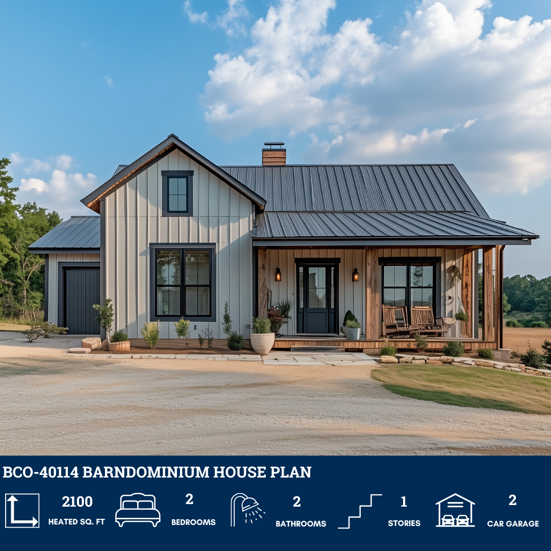 BCO-40114 Barndominium House Plan