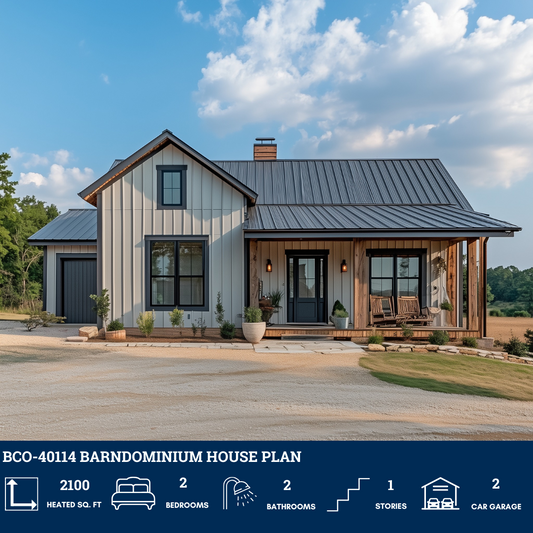BCO-40114 Barndominium House Plan