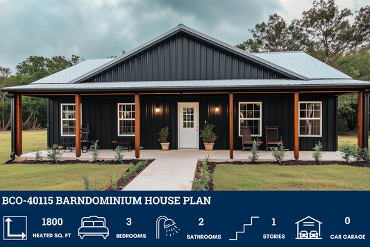BCO-40115 Barndominium House Plan
