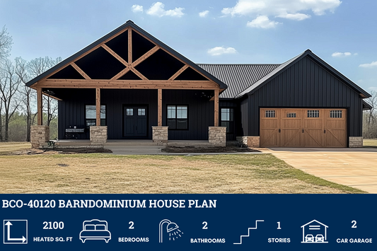 BCO-40120 Barndominium House Plan