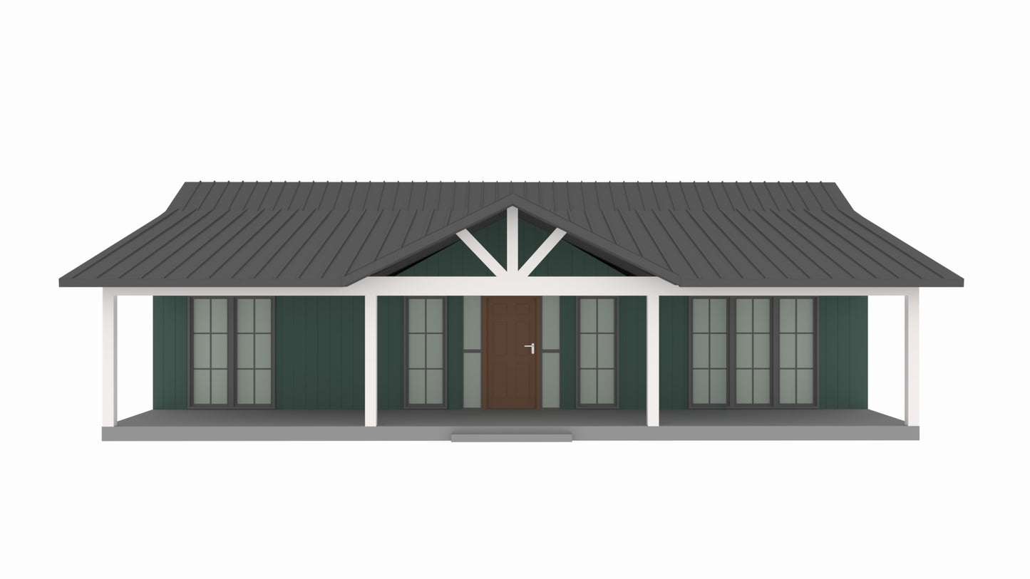 BCO-40122-C Calderon Barndominium House Plan