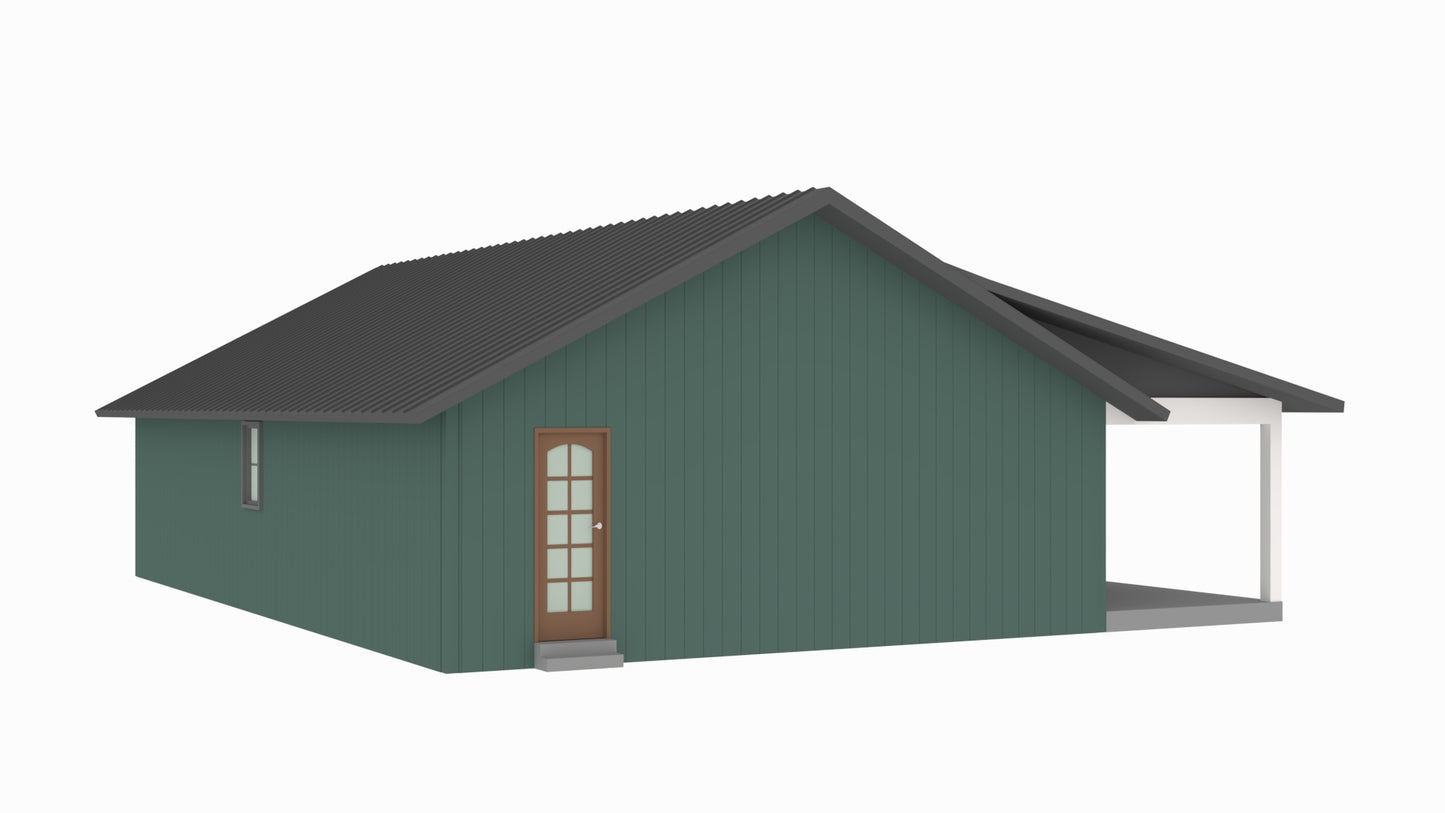 BCO-40122-C Calderon Barndominium House Plan