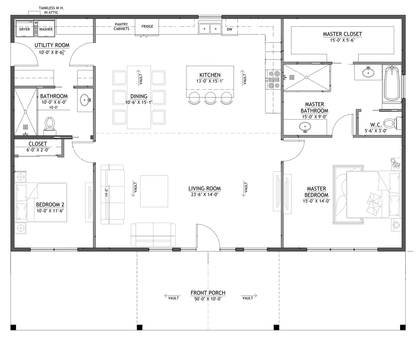 BCO-40122-C Calderon Barndominium House Plan