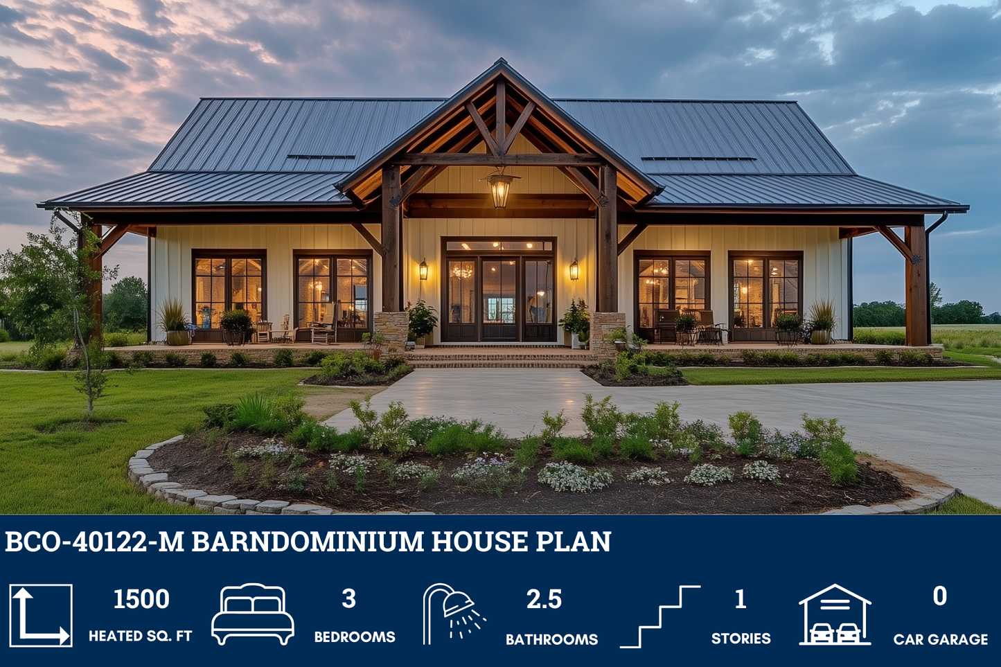 BCO-40122-M Barndominium House Plan