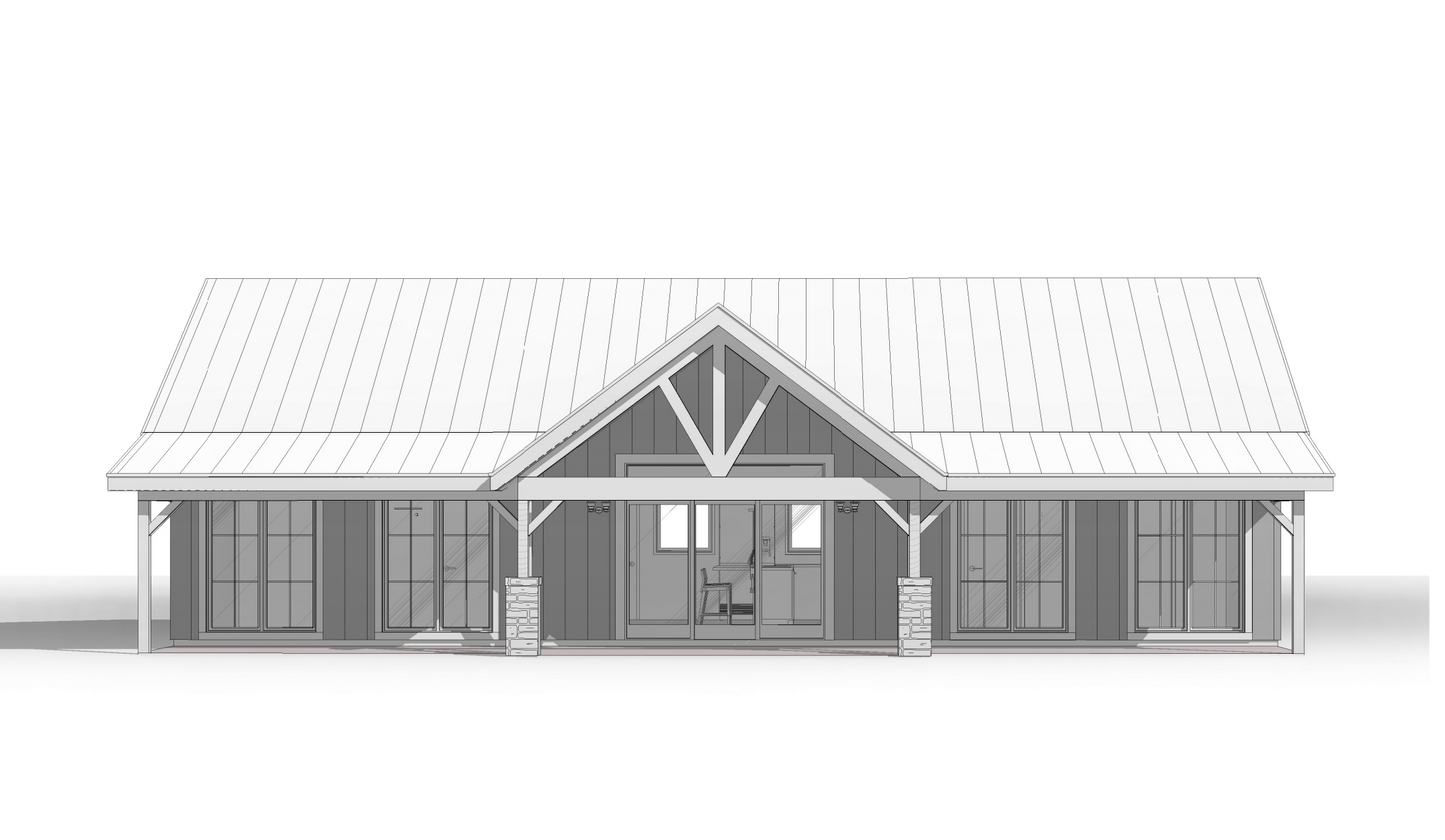 BCO-40122-M Mira Barndominium House Plan