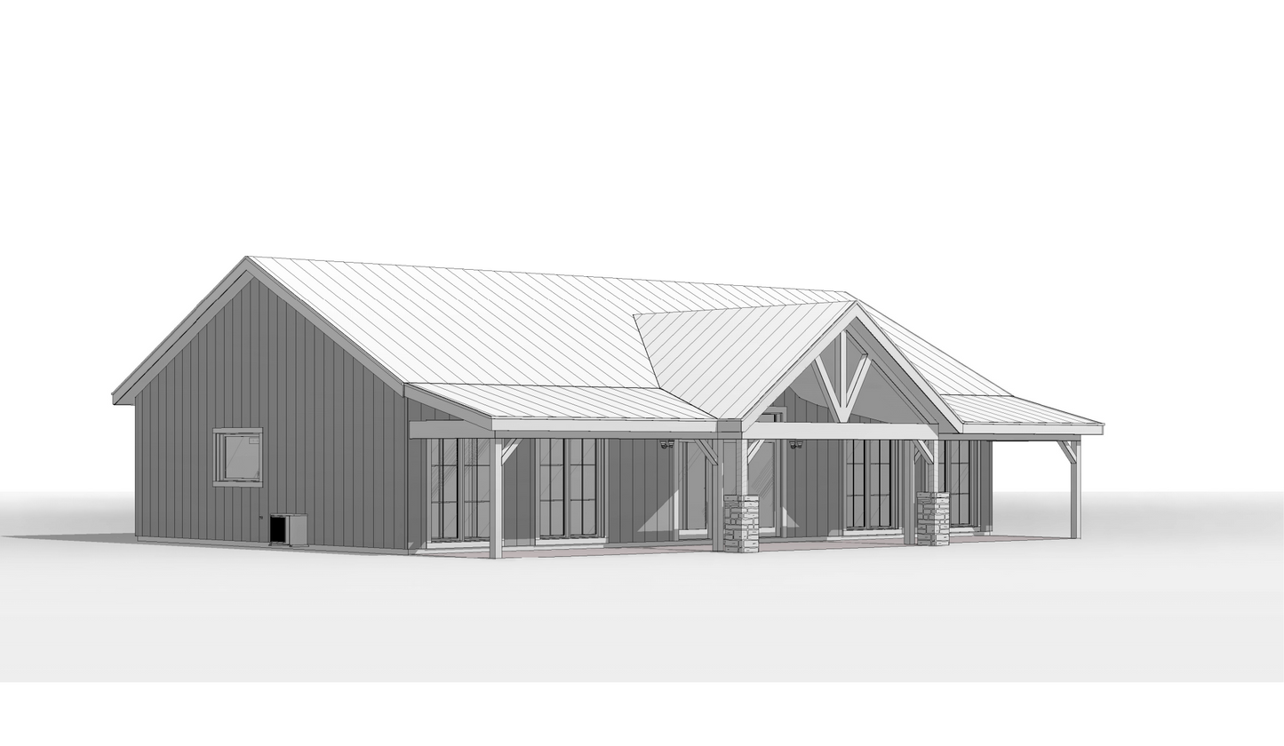 BCO-40122-M Mira Barndominium House Plan