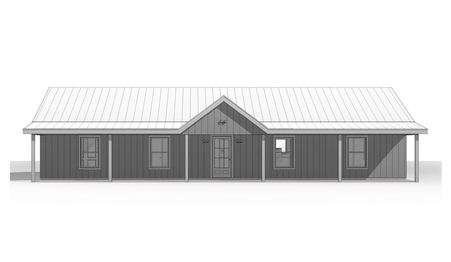 BCO-40123 Maverick Barndominium House Plan