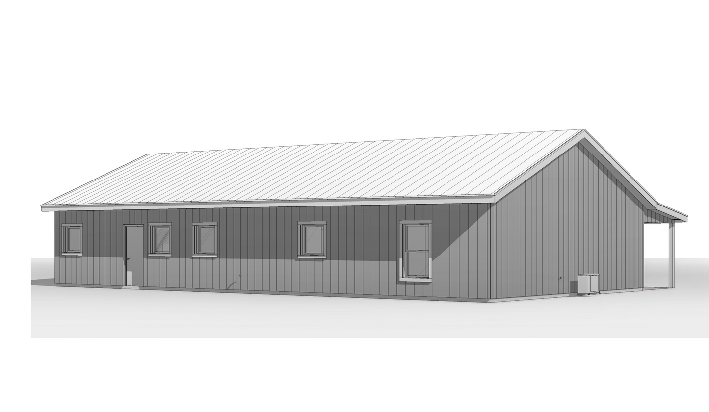 BCO-40123 Maverick Barndominium House Plan