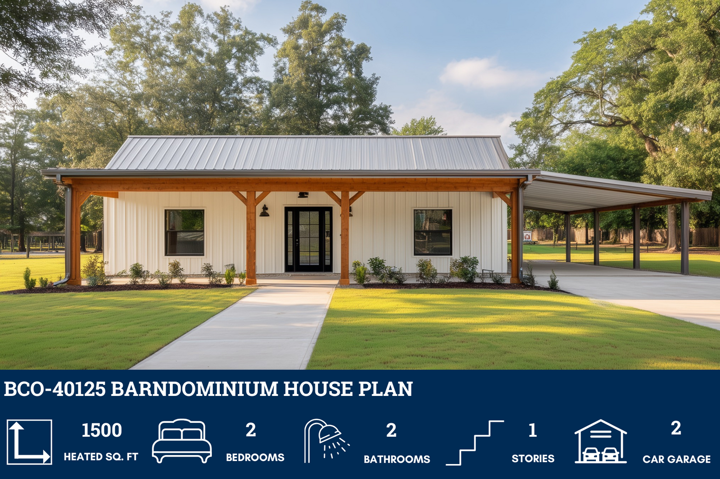 BCO-40125 Barndominium House Plan