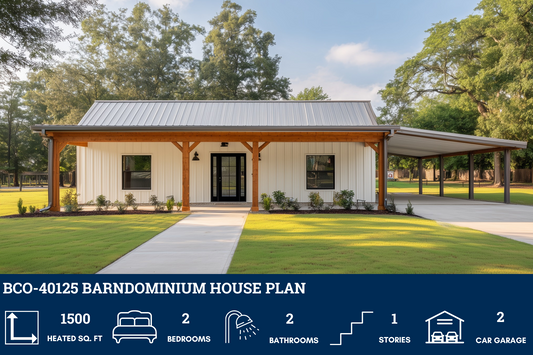 BCO-40125 Barndominium House Plan