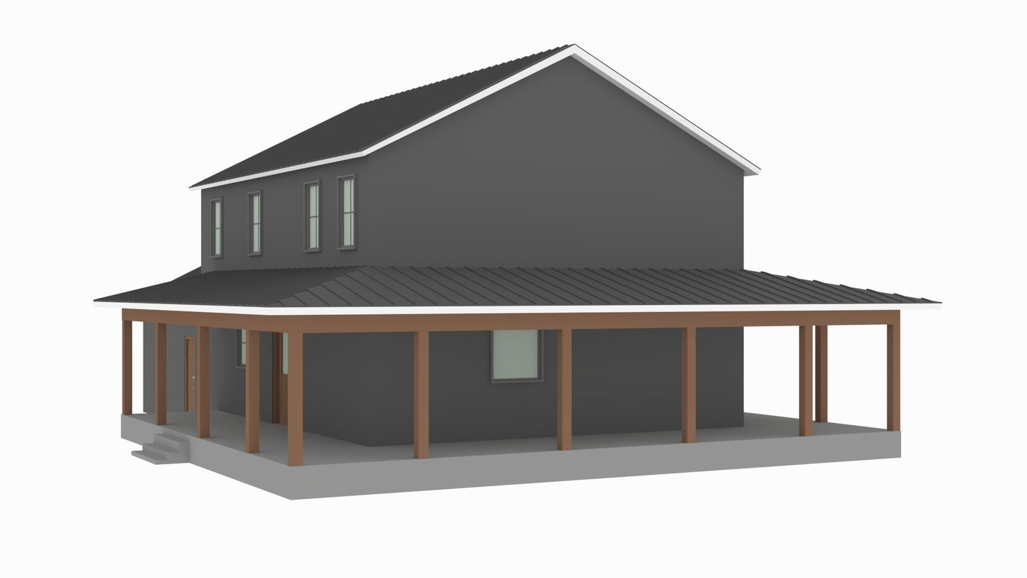 BCO-40126-J Jennifer Barndominium House Plan