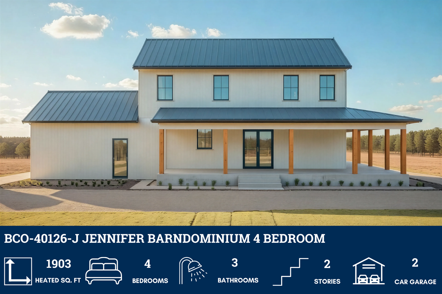 BCO-40126-J Jennifer Barndominium House Plan