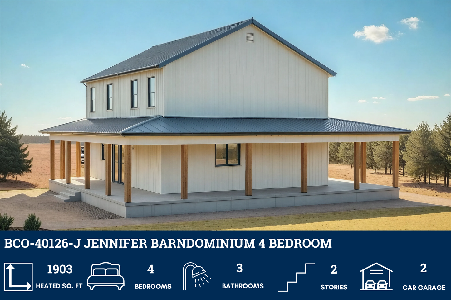 BCO-40126-J Jennifer Barndominium House Plan
