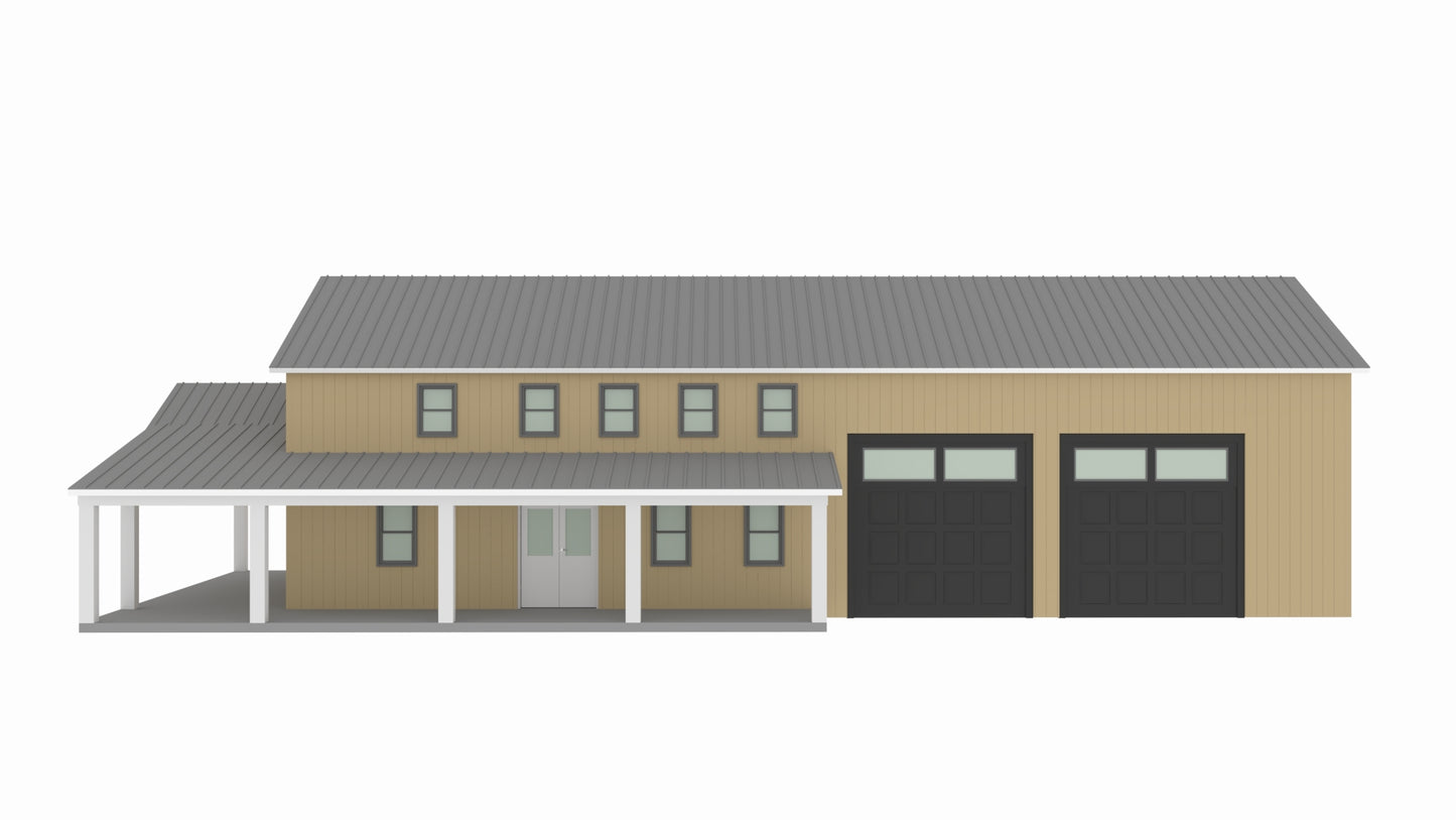 BCO-40127 Fulton Barndominium House Plan