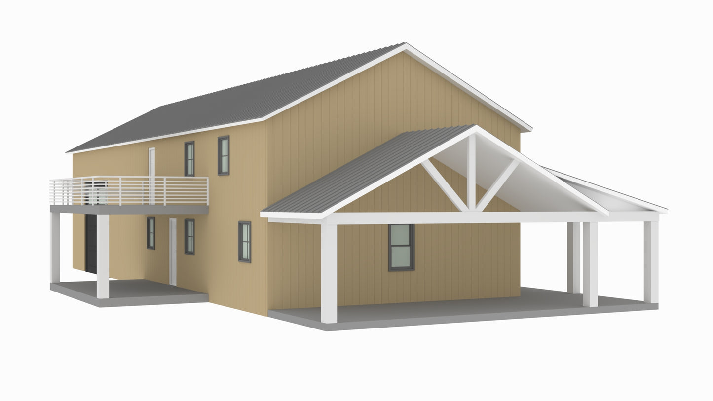 BCO-40127 Fulton Barndominium House Plan