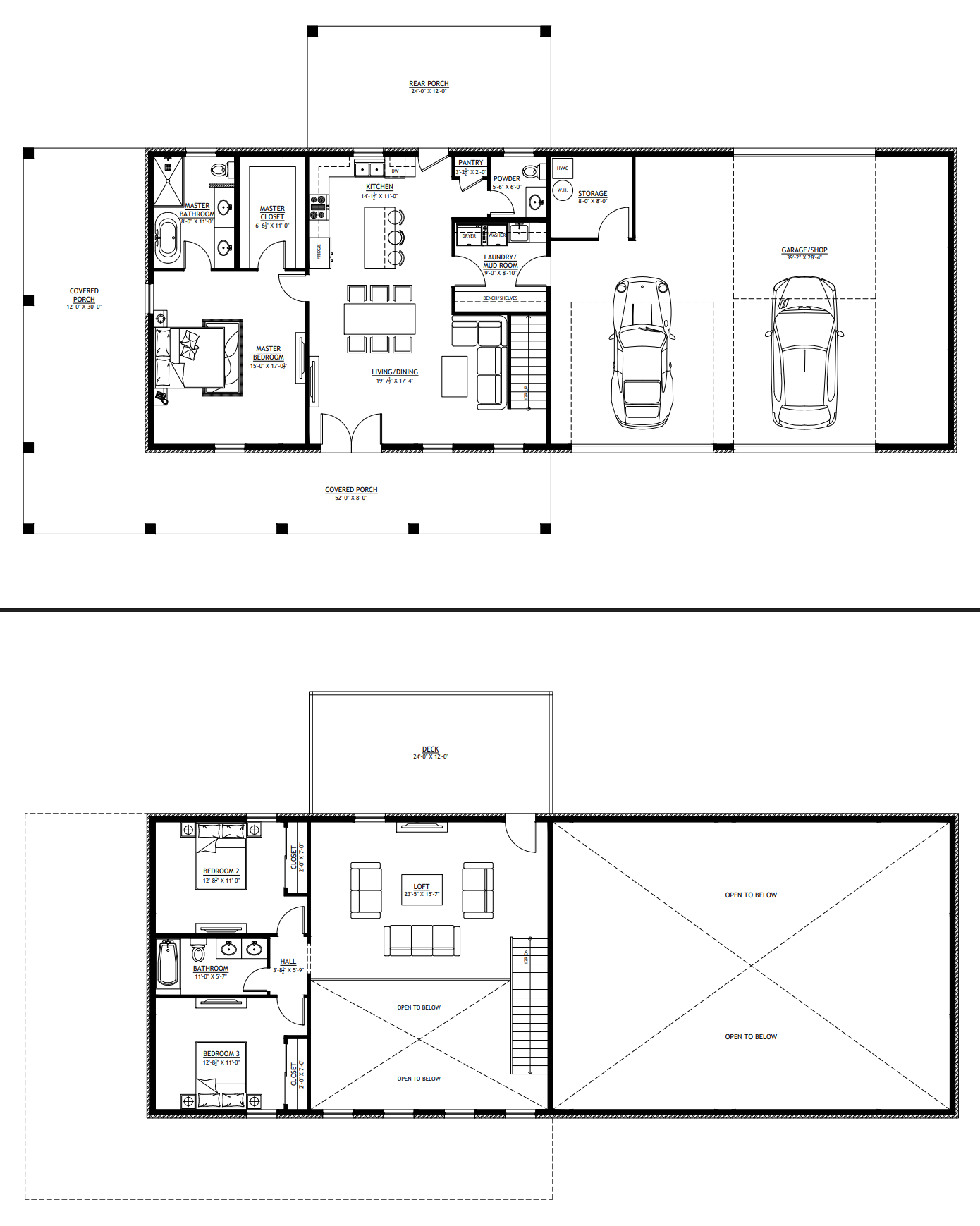 BCO-40127 Fulton Barndominium House Plan