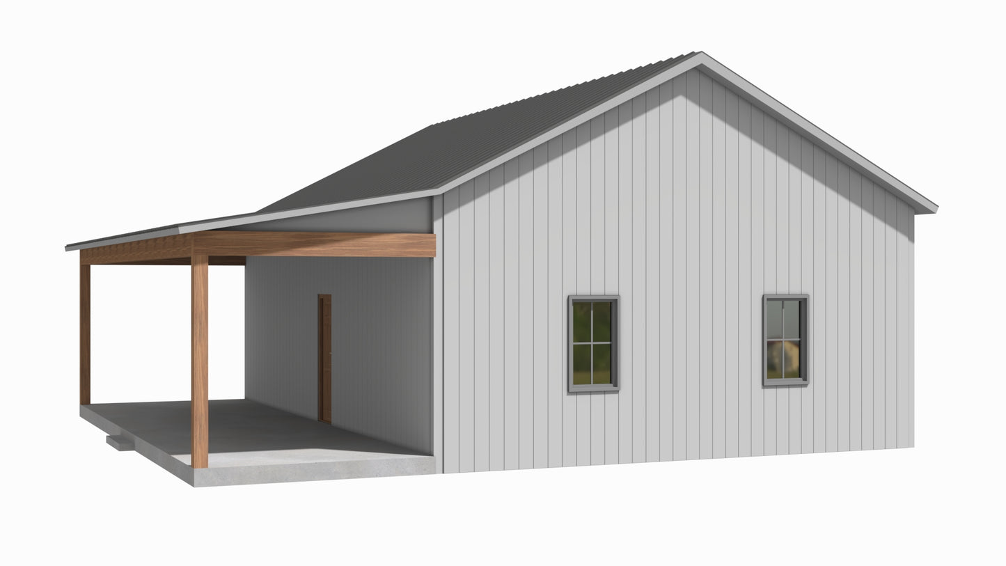 BCO-40131-A Angelo Barndominium House Plan