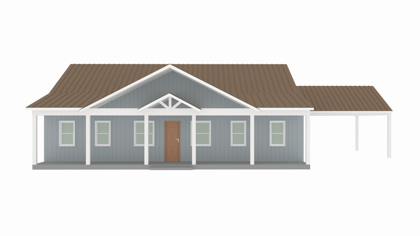 BCO-40132 Dakota Barndominium House Plan