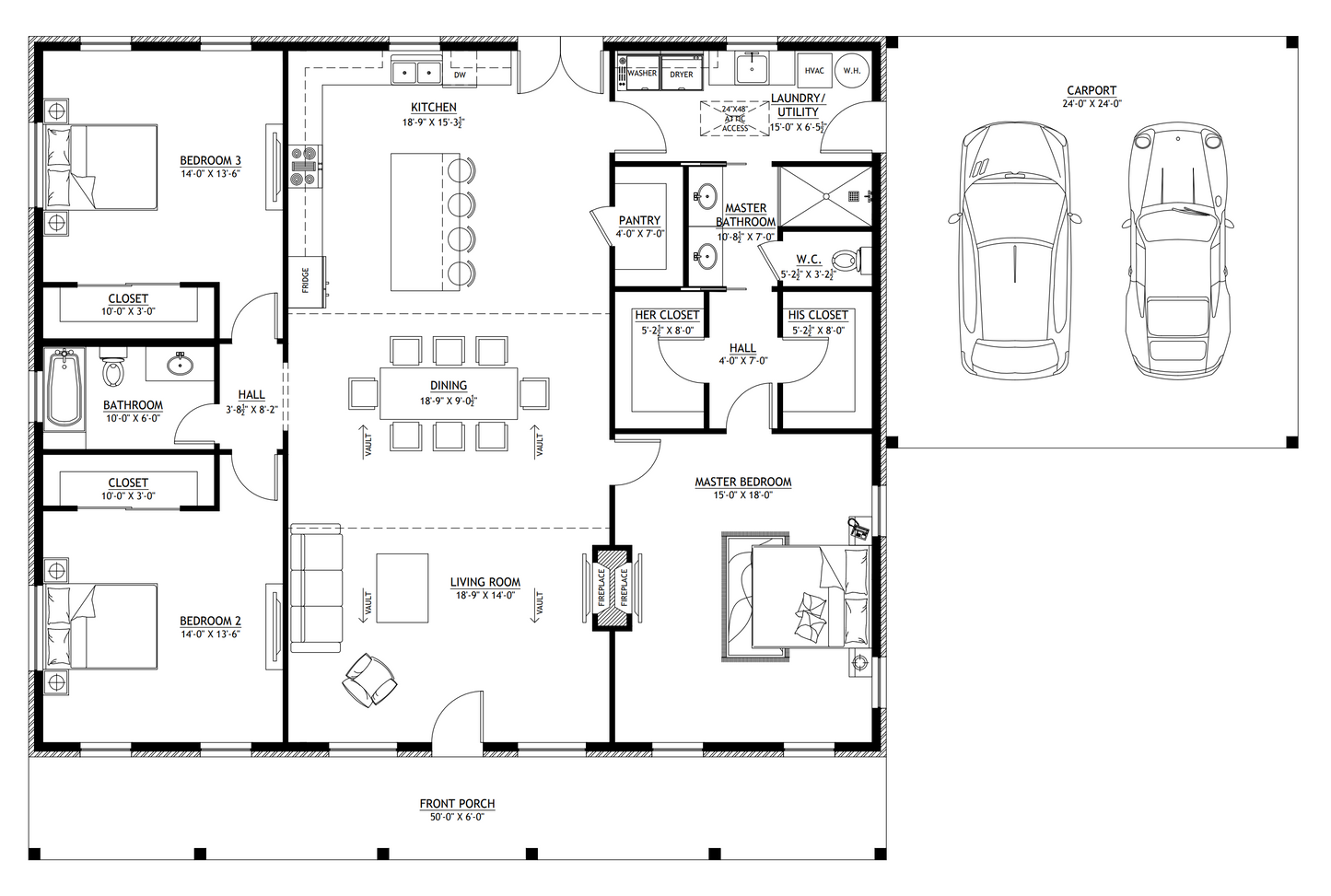 BCO-40132 Dakota Barndominium House Plan
