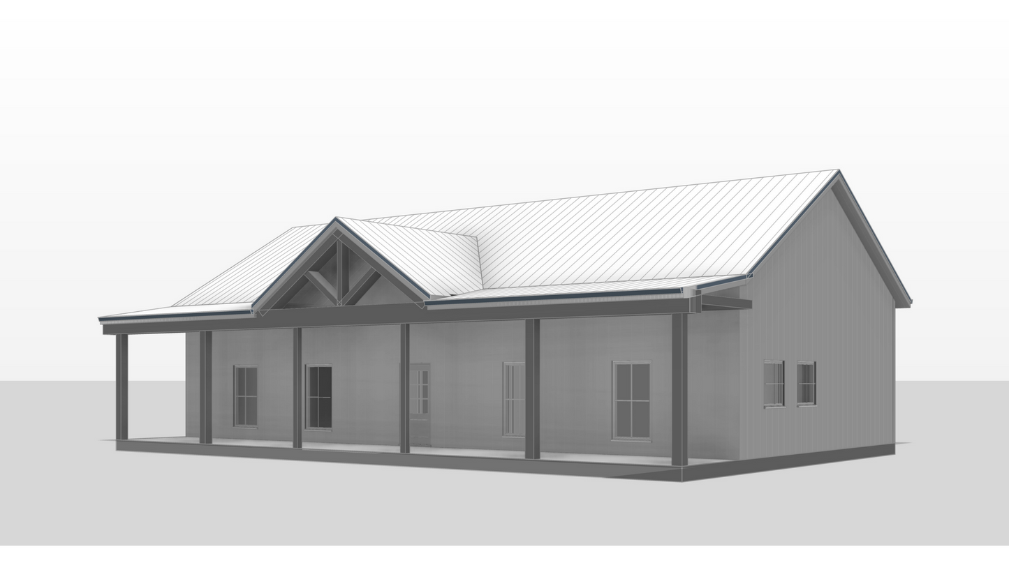 BCO-40133 Becky Barndominium House Plans